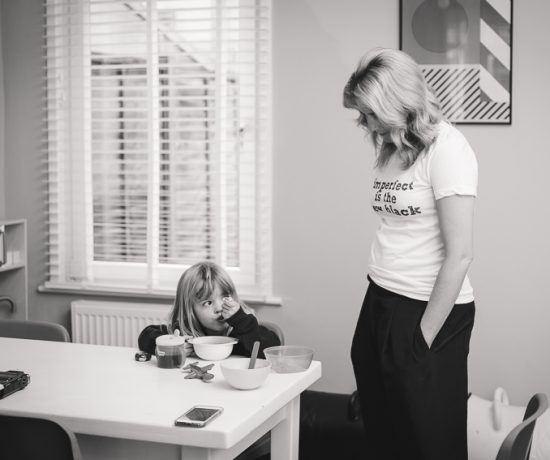 Mother Pukka with daughter wearing Imperfect Is The New Black t-shirt. Copyright Hannah Veale Photography.